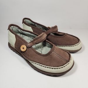 The North Face Sidney Brown Leather Mary Janes shoes 551044 Women's US 6.5